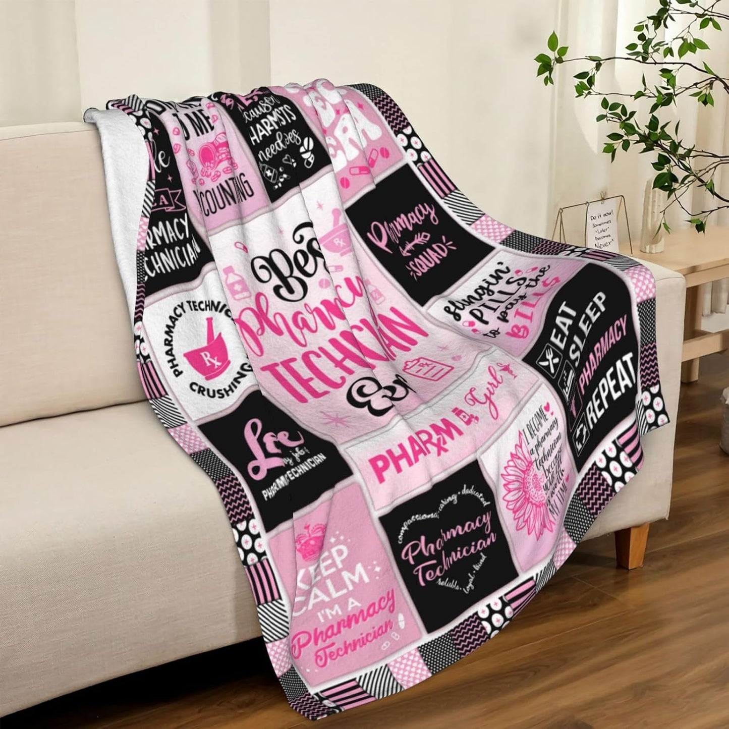 Pharmacy Technician Gifts, Christmas Pharmacy Tech Gifts, Pharmacy Week Gifts, Pharmacy Technician Day Gifts for Women, Gifts for Pharmacy Technician, Pharmacy Tech Appreciation Gift Blanket 60" X 50"