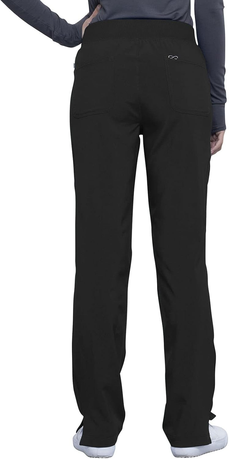 Women'S Scrub Pants Mid Rise Tapered Leg Pull-On Bottoms with Moisture Wicking & 360° Stretch Fabric - CK065A