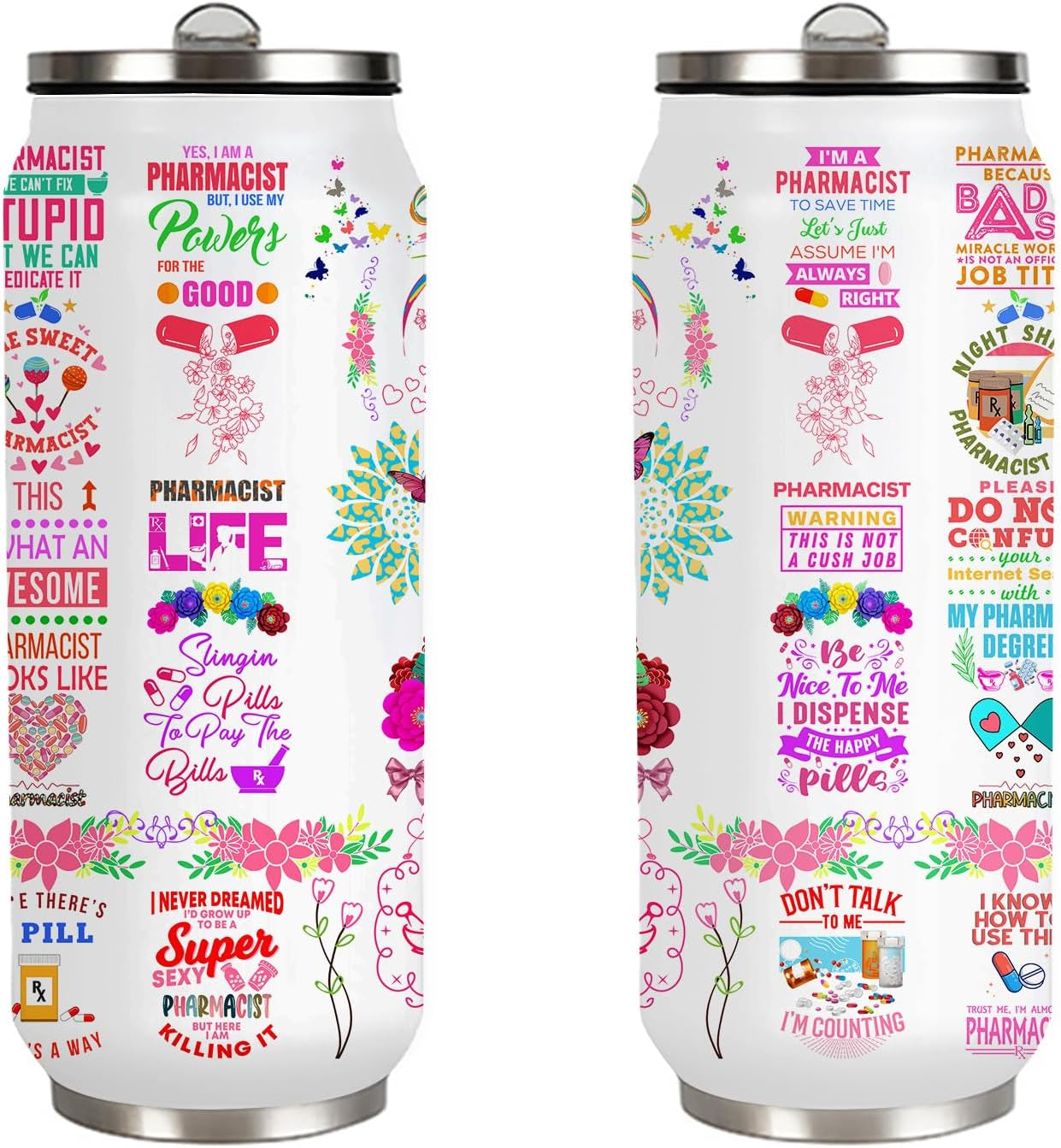 Pharmacist Gifts for Women Girls, Pharmacist Stainless Steel Insulated Tumbler with Straw Lid, Pharmacist Tumbler,Pharmacy Week Appreciation Tumbler Pharmacist Coffee Mug 17 Oz