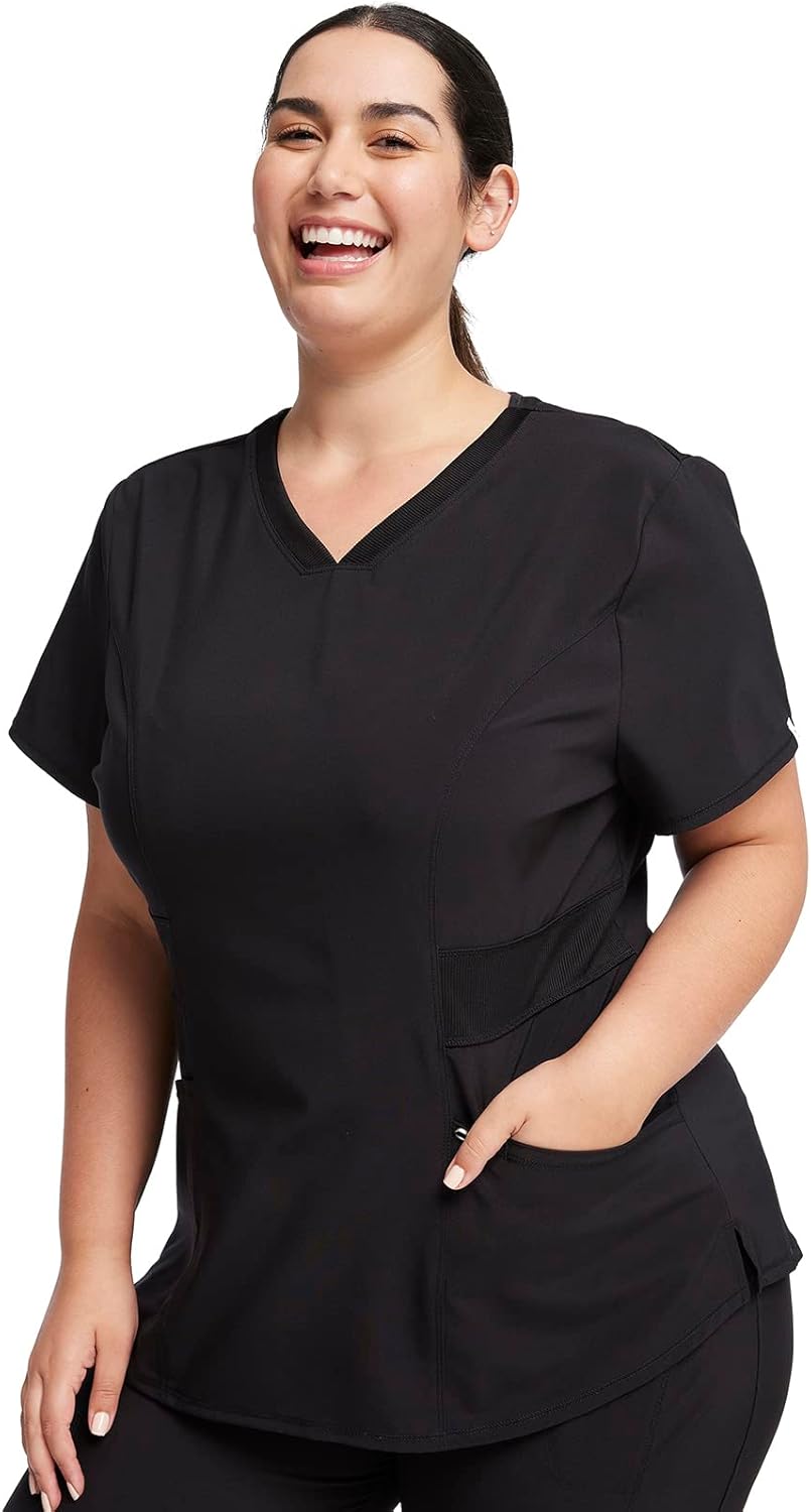 Cherokee V-Neck Women'S Nurse Scrub Top, 4-Way Stretch, Superior Performance and Comfort CK623A
