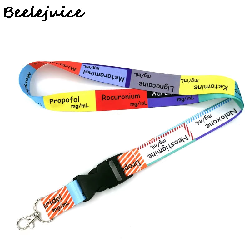 Doctor Nurse Medical Card Holder Lanyard Colorful Retractable Badge Nurse Doctor Student Exhibition ID Card Clips Badge Holder