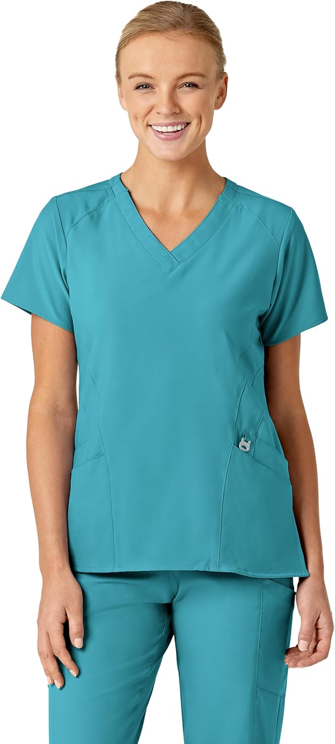 W123 6155 Women'S Stylized V-Neck Top