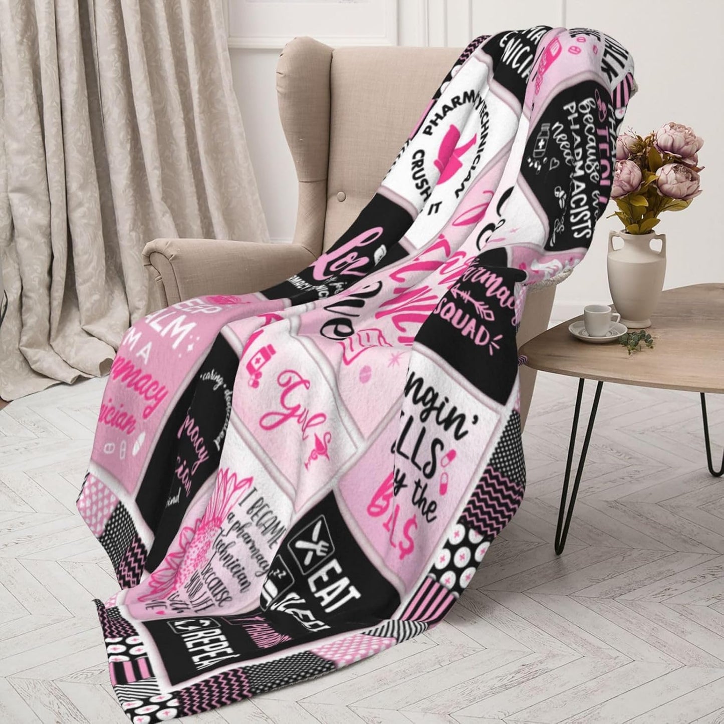 Pharmacy Technician Gifts, Christmas Pharmacy Tech Gifts, Pharmacy Week Gifts, Pharmacy Technician Day Gifts for Women, Gifts for Pharmacy Technician, Pharmacy Tech Appreciation Gift Blanket 60" X 50"