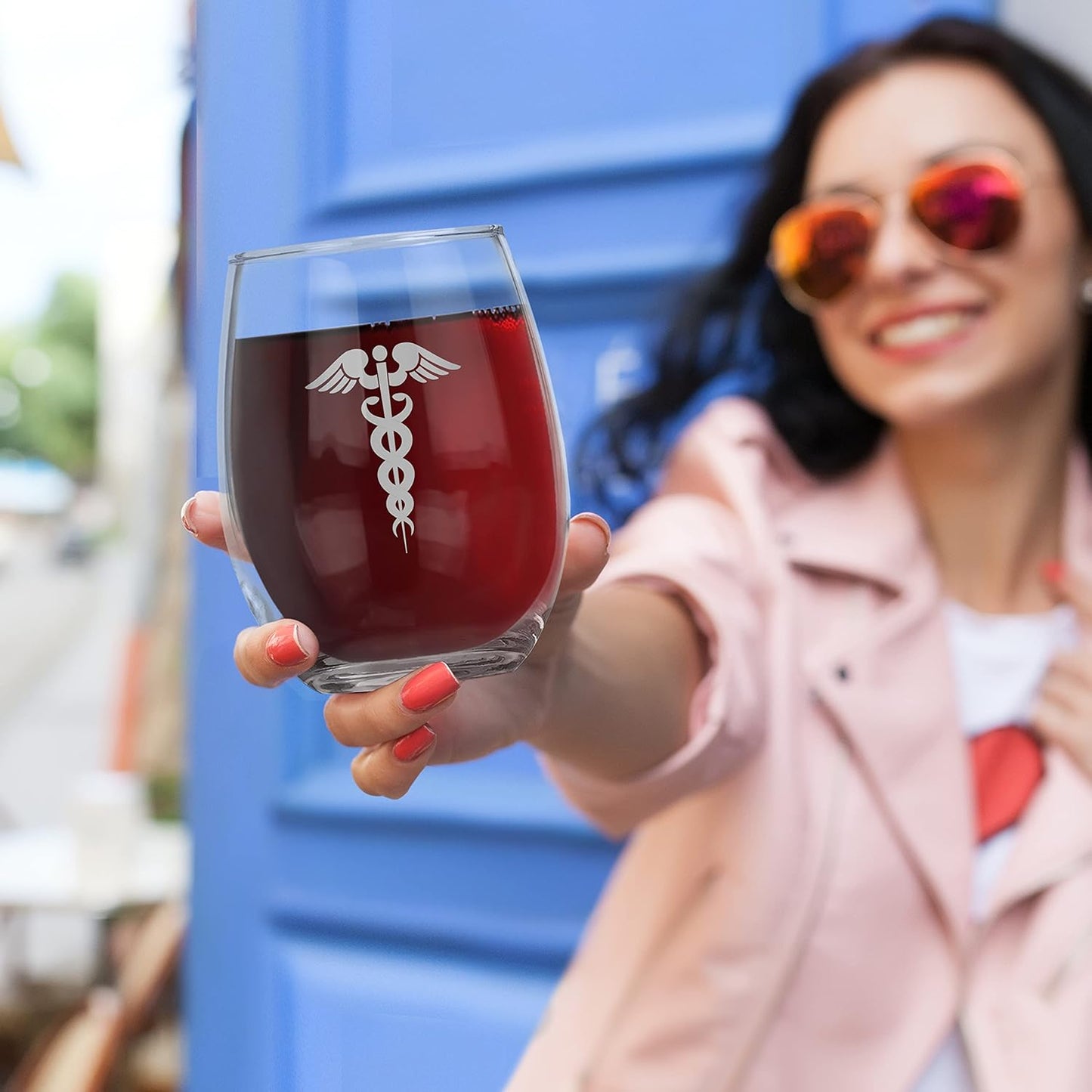 Caduceus - Don'T Even Ask - 21 Oz Stemless Wine Glass - Doctor Gifts - Nurse Gifts for Women, Friend or Coworker