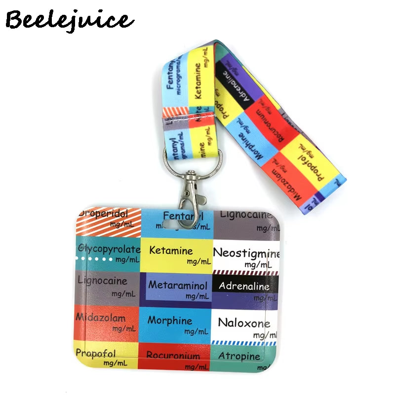 Doctor Nurse Medical Card Holder Lanyard Colorful Retractable Badge Nurse Doctor Student Exhibition ID Card Clips Badge Holder