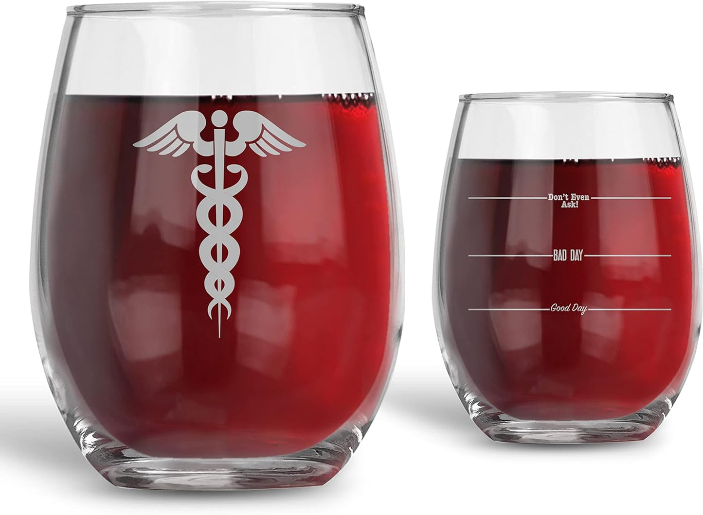 Caduceus - Don'T Even Ask - 21 Oz Stemless Wine Glass - Doctor Gifts - Nurse Gifts for Women, Friend or Coworker