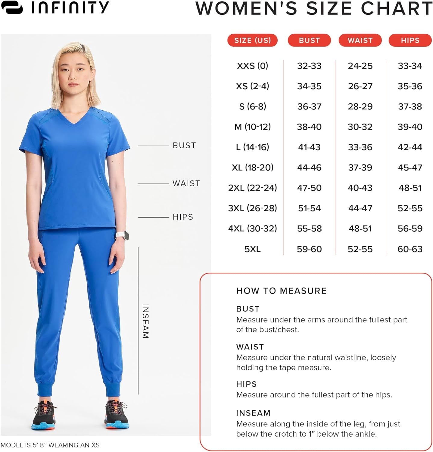 Women'S Scrub Pants Mid Rise Tapered Leg Pull-On Bottoms with Moisture Wicking & 360° Stretch Fabric - CK065A