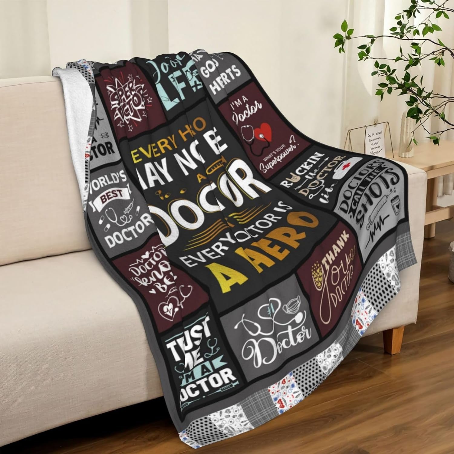 Doctor Gifts for Men - Gifts for Doctors Male - Retirement Gifts for Doctors - Male Doctor Gift Ideas - Doctor Appreciation Gifts - Thank You Gift for Doctor Throw Blanket 60"X50"
