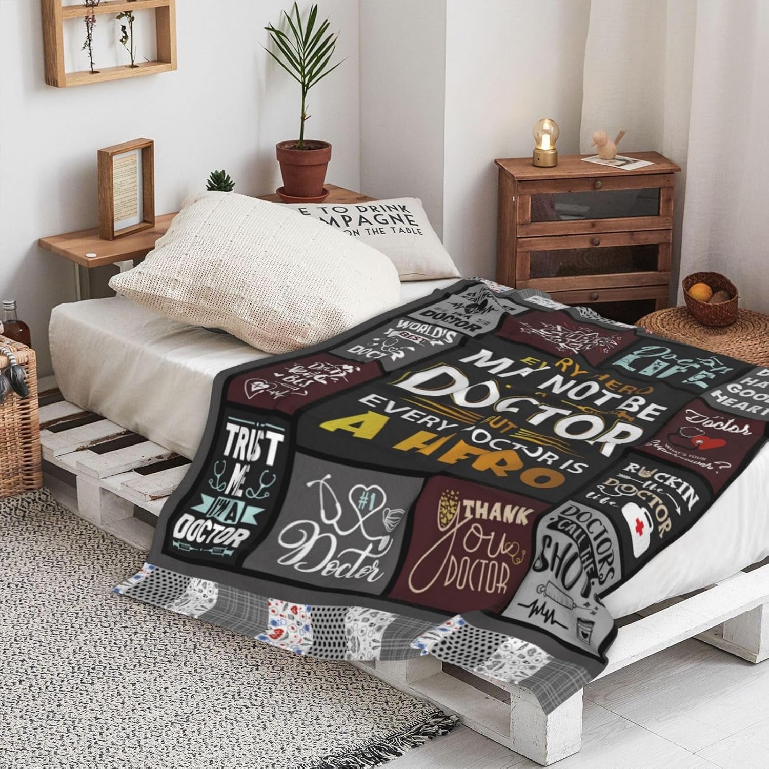 Doctor Gifts for Men - Gifts for Doctors Male - Retirement Gifts for Doctors - Male Doctor Gift Ideas - Doctor Appreciation Gifts - Thank You Gift for Doctor Throw Blanket 60"X50"