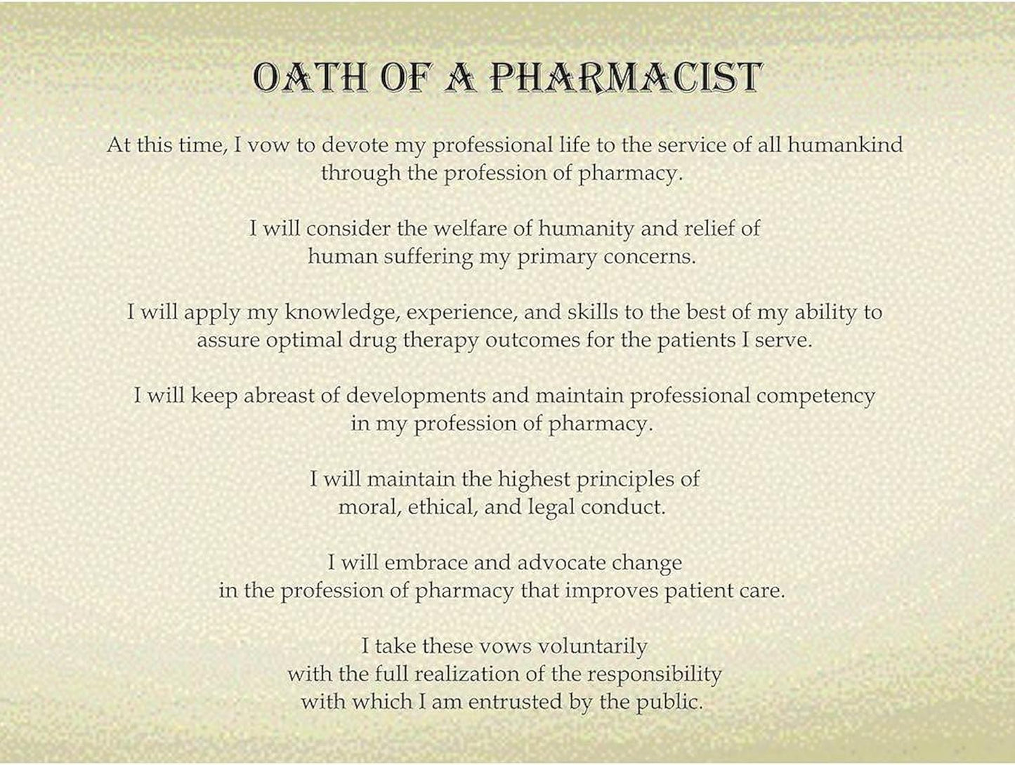 Pharmacist Oath Mug 11 Oz (325 Ml) Ceramic Coffee Mug