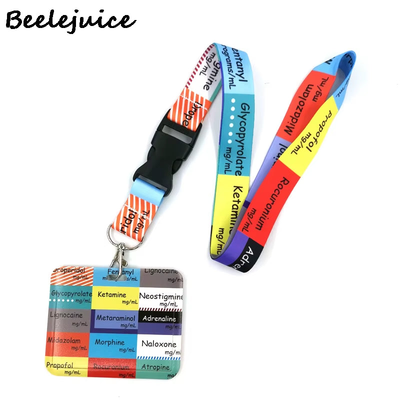 Doctor Nurse Medical Card Holder Lanyard Colorful Retractable Badge Nurse Doctor Student Exhibition ID Card Clips Badge Holder