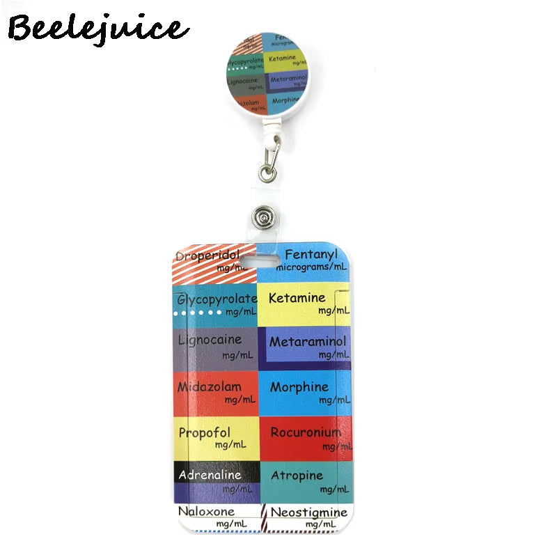 Doctor Nurse Medical Card Holder Lanyard Colorful Retractable Badge Nurse Doctor Student Exhibition ID Card Clips Badge Holder