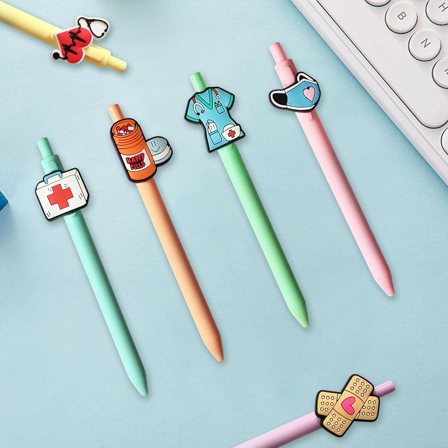 Cute Nurse Pens Funny Nurse Accessories for Work Aesthetic Gel Pen Black Ink Set for Cna Rn Medical Assistant Nursing Student Essentials Nurse Week Gifts Appreciation Gift