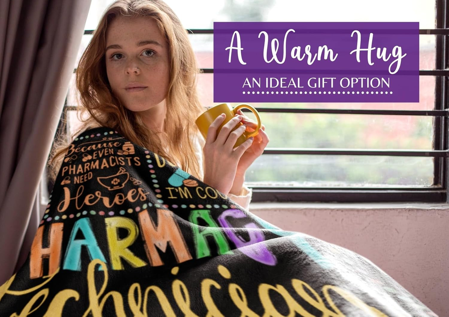 Pharmacy Technician Gifts, Throw Blanket for Pharmacy Tech for Christmas, Birthday - 50" X 65"