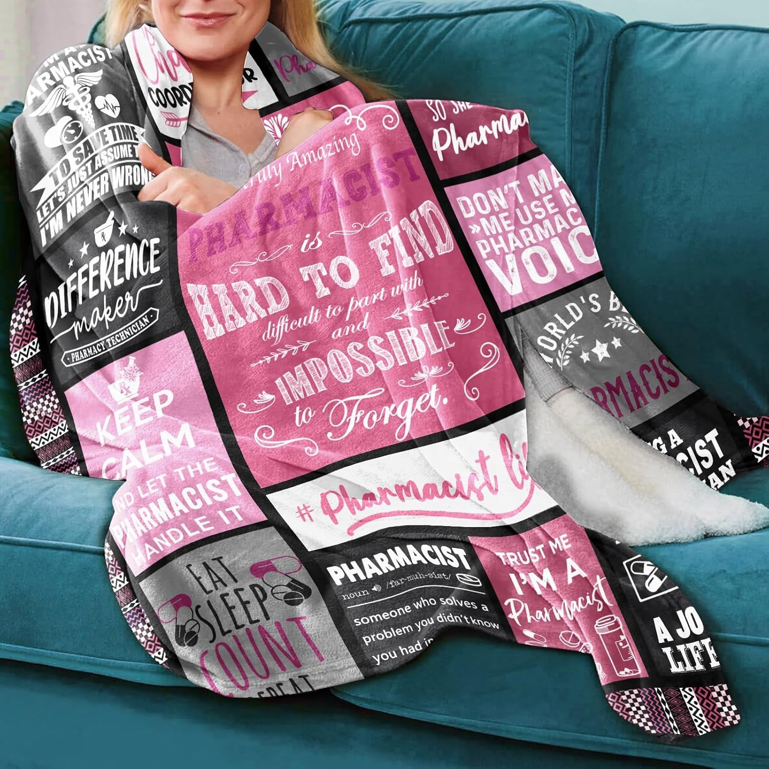 Pharmacist Gifts, Pharmacist Gifts for Women, Pharmacy Technician Appreciation Gifts, Pharmacist Graduation Gifts, Pharmacist Retirement Soft Throws Blankets 60"X 50"