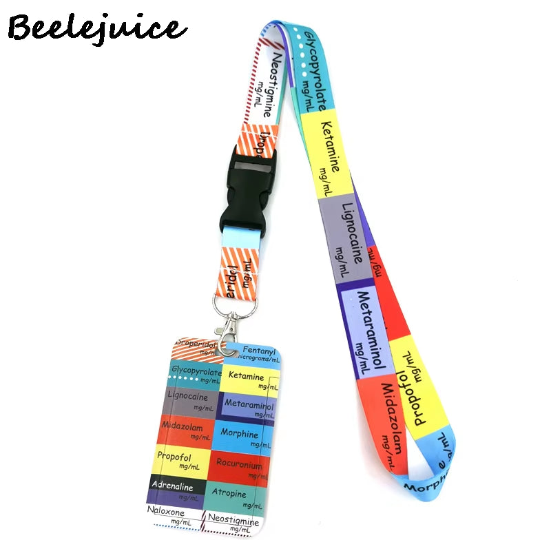 Doctor Nurse Medical Card Holder Lanyard Colorful Retractable Badge Nurse Doctor Student Exhibition ID Card Clips Badge Holder